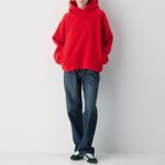 Fleece Hoodie Supplier - Long Sleeve Adjustable Drawstring Hem Relaxed Fit