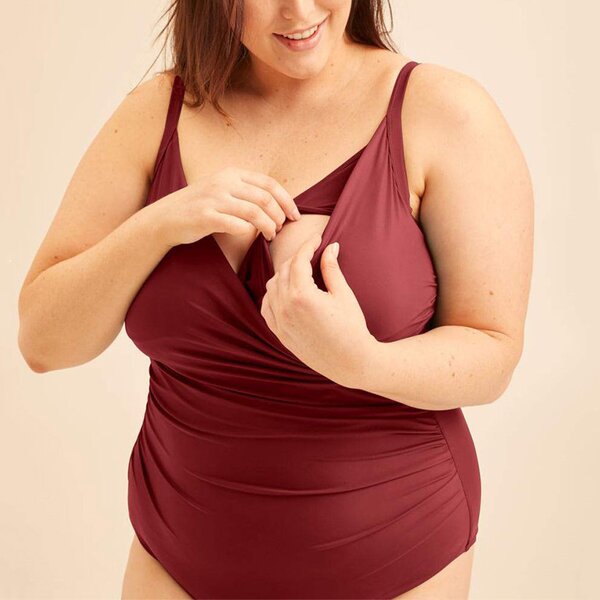 Pregnant Bikini Supplier - Breastfeeding Adjustable Swimsuits Custom Black Color