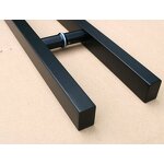H-shape Door Handle Manufacturer - Black 201 304 SS Stainless Steel Square