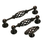 Antique Cabinet Handle Manufacturer - American Black ORB Single Hole Bird Cage