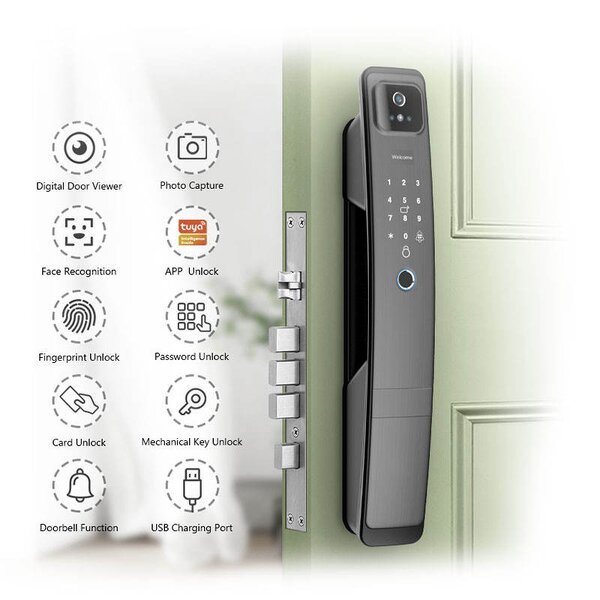 Fingerprint Door Lock with Camera Supplier - BBDHOME Electronic Tuya APP 3D