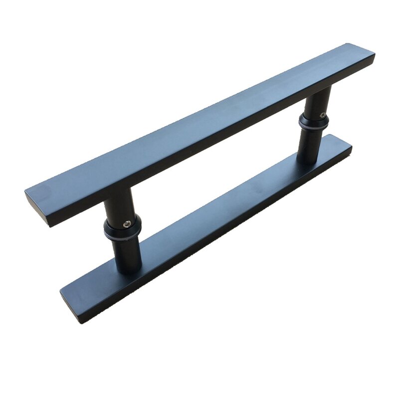 H-shape Door Handle Manufacturer - Black 201 304 SS Stainless Steel Square