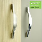 Zinc Alloy Door Handle Supplier - Hot Sale Cupboard Wardrobe Satin Nickel