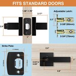 Interior Door Knob Manufacturer - BBDHOME Passage Matte Black Levers Set