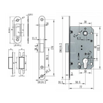 Room Door Mortise Lock Factory - BBDHOME High Safety Middle 8550 PVC