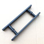 H-shape Door Handle Manufacturer - Black 201 304 SS Stainless Steel Square