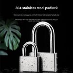 Stainless Steel Padlock Supplier - High-quality Chrome Plated 304 Vane Square