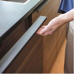 Hidden Cabinet Handles Factory - Black Aluminum Alloy Long Furniture Hardware