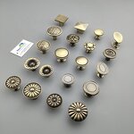 Cabinet Knob Factory - Top Saling Zinc Alloy Antique Brass Round Knob