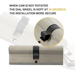 Euro Door Cylinder Factory - Security Brass 70 80 90mm Mortise Lock Cylinder