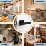 Interior Door Knob Manufacturer - BBDHOME Passage Matte Black Levers Set