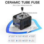 Universal Travel Adaptor Factory - OEM Fireproof 4 USB Type C AC Power with UK EU AU US Plug