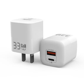 GaN Wall Charger Factory - OEM Wholesale 33W USB C 2-Port PD Fast Customized Logo Hot Sale