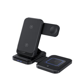 Wireless Charging Stand Supplier - OEM 2024 New Desktop 3-in-1 Foldable Magnetic 15 Watt Fast