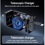 Wall Charger Supplier - OEM CE Certified 65W Fast 3-Port USB with Retractable Type C Cable
