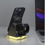 Portable Wireless Charger Manufacturer - OEM 2024 Hot 3-in-1 15W PD Fast Crystal Night Light