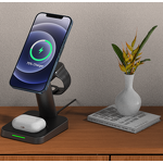 Magnetic Wireless Charger Factory - OEM 2024 New 3 in 1 for Smart Watch Earbuds Mobile 15W