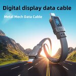LED Digital Display Cable Factory - OEM 66W 27W Zinc Alloy Metal Mecha Style USB Type-C