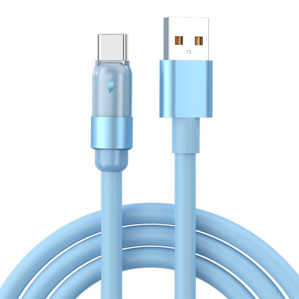 Type-C Cable Supplier - OEM 100W Single for iPhone Colorful Liquid Capsule 6A Fast-Charging