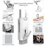 Multifunctional Cleaning Kit Supplier - OEM 8 in 1 with Spray Electronics Keyboard Earphone Cleaner