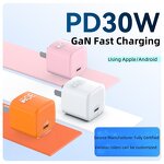 Wall Charger Manufacturer - OEM 2024 Factory Customizable PD30W GAN Crystal Case Small Size