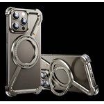 Phone Case Supplier - OEM Aluminum Frameless Bumper with Kickstand Magnetic Stand