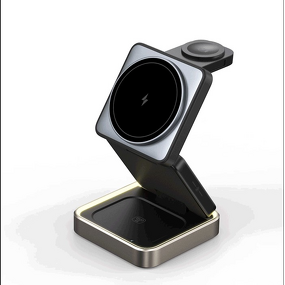 Foldable Wireless Charger Factory - OEM 2024 New 15W 3-in-1 Phone Stand Fast PD QC3.0 Aluminum