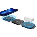 Magnetic Wireless Charging Stand Manufacturer - OEM Mini Slim 3-in-1 Foldable 15W Quick for Smartphones