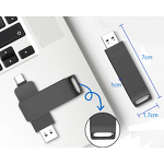 Type-C Flash Drive Supplier - OEM New Arrival 3.0 Metal C OTG with Customized Engraved Logo 16GB 128GB