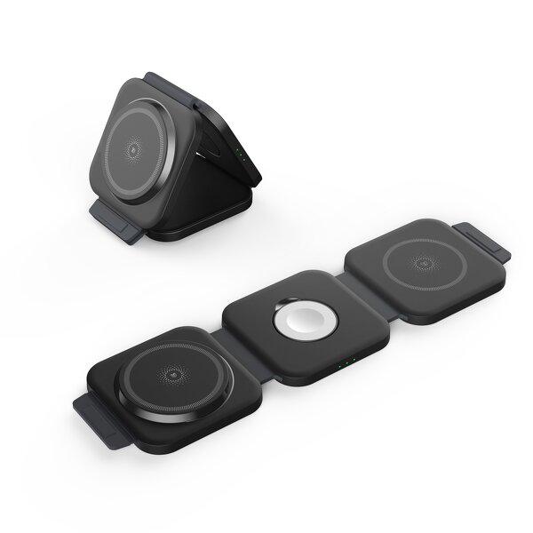 Magnetic Wireless Charger Manufacturer - OEM Custom Logo 3-in-1 Foldable 15W Quick for iPhone