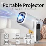 Portable Mini Projector Factory - OEM P36 4K with Built-in Speakers WiFi 6 Android Auto Focus