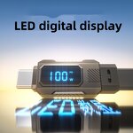 LED Digital Display Cable Factory - OEM 66W 27W Zinc Alloy Metal Mecha Style USB Type-C