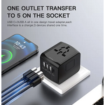 Universal Travel Adaptor Factory - OEM Fireproof 4 USB Type C AC Power with UK EU AU US Plug