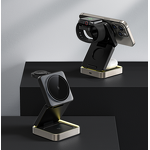 Foldable Wireless Charger Factory - OEM 2024 New 15W 3-in-1 Phone Stand Fast PD QC3.0 Aluminum