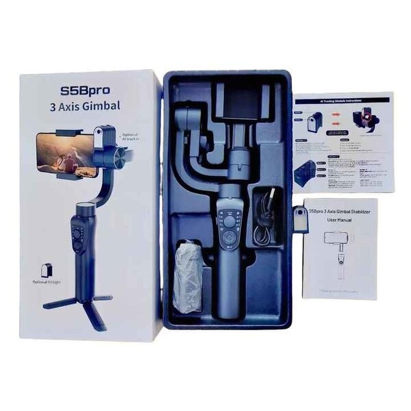 AI Tracking Gimbal Manufacturer - OEM S5Bpro 360 Auto Face Tracking with Ultra Wide Lens Angle LED