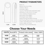 USB 2.0 Flash Drives Factory - OEM 8GB 128GB Memory USB Stick Metal Pen Drive