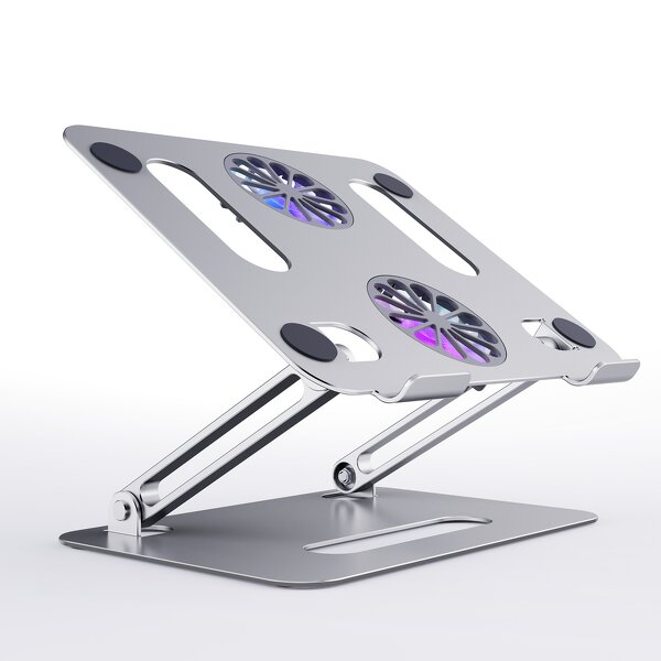 Adjustable Laptop Stand Factory - OEM Desktop Aluminum with Cooling Fan Foldable Minimalist Design