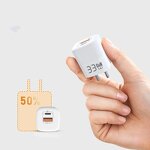 GaN Wall Charger Factory - OEM Wholesale 33W USB C 2-Port PD Fast Customized Logo Hot Sale