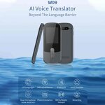 AI Voice Translator Factory - OEM W9 Intelligent IPS Screen Touch Control Instant Voice Broadcast