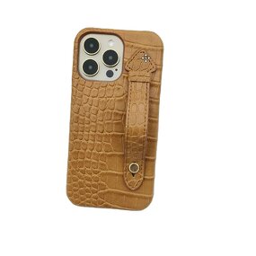 Phone Cover Manufacturer - OEM Luxury Leather with Hand Strap for iPhone