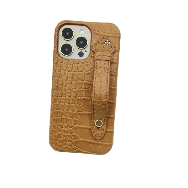 Phone Cover Manufacturer - OEM Luxury Leather with Hand Strap for iPhone