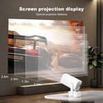 Portable Mini Projector Supplier - OEM V6 2K/150 ANSI with Speakers Dual WiFi BT Auto Keystone Flip