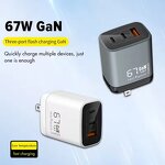 Mini GaN Fast Charger Supplier - OEM 67W for Android iPhone Phone Computer Laptop-OCP Protection