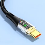 Super Fast Charging Cable Factory - OEM 120W Transparent Shell Braided USB for Huawei 6A PD