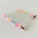 Mini Brush Set Supplier - Purple Green Pink Black with Plastic Tube