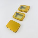 Tea Tin Box Factory - Wholesale Custom clear Pvc Top Rectangular Metal