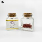 Clear Glass Spice Jars Factory - Best Selling Square Saffron Jars