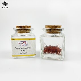 Clear Glass Spice Jars Factory - Best Selling Square Saffron Jars