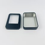 Tea Tin Box Factory - Wholesale Custom clear Pvc Top Rectangular Metal