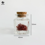 Saffron Glass Bottles Supplier - Wholesale square Round Customized Cork